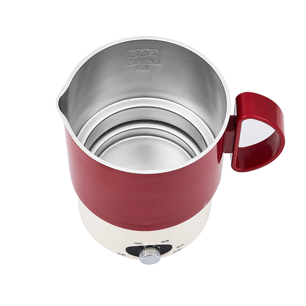 Taza de agua el&eacute;ctrica de acero inoxidable, hervidor de viaje port&aacute;til plegable